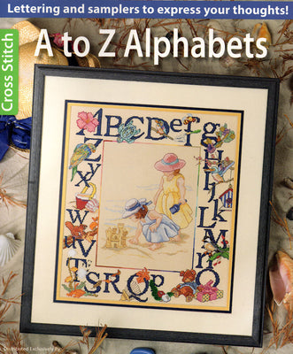 a to z alphabets - a leisure arts cross stitch booklet