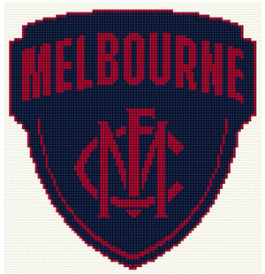 melbourne afl 2020 logo cross stitch design