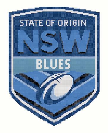 nsw state of origin nrl logo cross stitch design