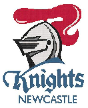 newcastle knights nrl logo cross stitch design