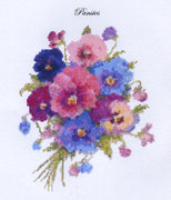 pansies downloadable cross stitch chart