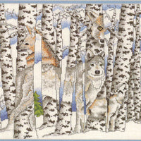 birch wood wolves - a pegasus cross stitch chart