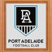 port adelaide 2020 afl logo cross stitch design