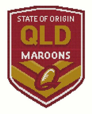 qld state of origin nrl logo cross stitch design
