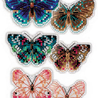 Soaring Butterflies - RIOLIS plastic canvas tree hanger Kits
