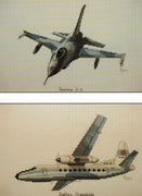 aircraft f16 and fokker friendship - a ross originals cross stitch chart