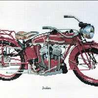 indian motorcycle - a ross originals cross stitch chart