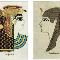 nerfertari and tutankhamen - a ross originals cross stitch chart