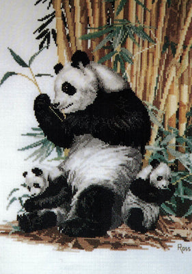 pandas - a ross originals cross stitch chart