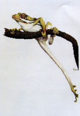 green tree frog - a ross originals cross stitch chart