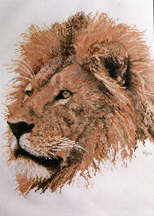 lion - a ross originals cross stitch chart