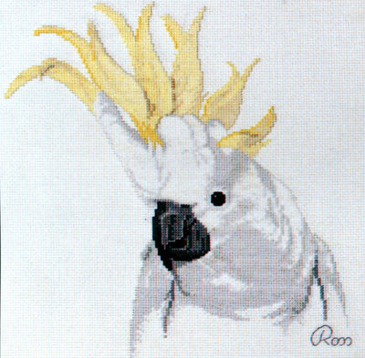 sulphur crested cockatoo 1 - a ross originals cross stitch chart
