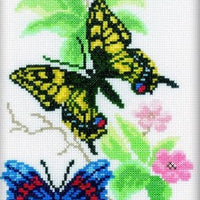 butterflies and flowers m146 - an rto cross stitch kit