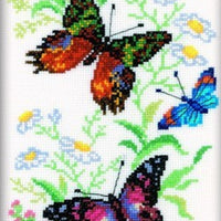 butterflies and flowers m147 - an rto cross stitch kit