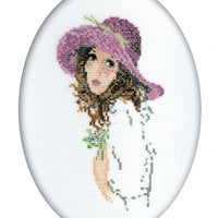 lady with posy - an rto cross stitch kit