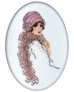 lady in boa- an rto cross stitch kit