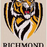 richmond tigers afl cross stitch design