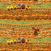 time to harvest quilting fabrics - pumpkin fields - 1.5m length