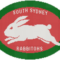 south sydney rabbitohs nrl logo cross stitch design