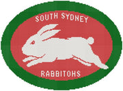 south sydney rabbitohs nrl logo cross stitch design