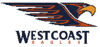 west coast eagles afl cross stitch design (old)