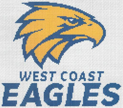 west coast eagles 2018 afl cross stitch design