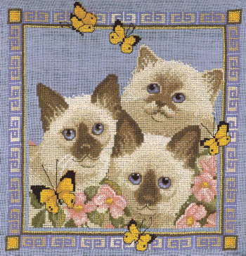 butterfly cats - a couchman creations cross stitch chart