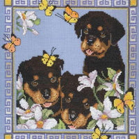 garden pups - a couchman creations cross stitch chart