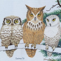 3 wise owls - a couchman creations cross stitch chart