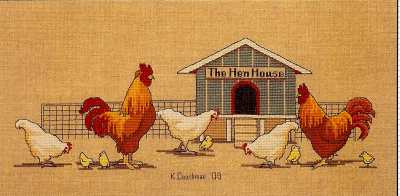 hen house - a couchman creations cross stitch chart