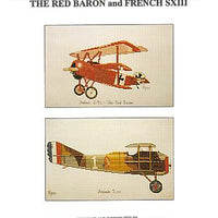red barron and french sxiii aircraft - a ross originals cross stitch chart